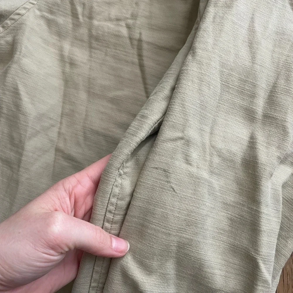 boho minimalist oatmeal jacket button down lightweight size s - Picture 8 of 10